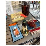 Decorative Items Lot with Lighthouse Figure