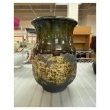 Handmade Pottery Vase with Multicolor Glaze