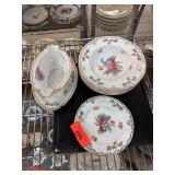 Noritake China Floral Dinnerware Set with Gold Acc