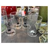 Three Tropicana-Themed Shot Glasses