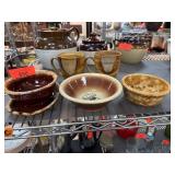 Stoneware Pottery Including Bowls and Mugs