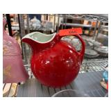 Hall China Red Ball Jug Pitcher