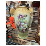 Austrian Ceramic Vase with Floral Design
