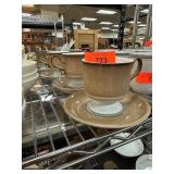 Denby England Five-Piece Cup and Saucer Set