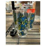 Roc-Mid Century Chess Glass Tumblers