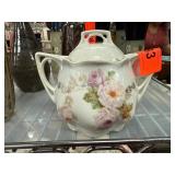 Bavarian Porcelain Sugar Bowl with Floral Design