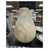 Carved Alabaster Vase with Swirling Design