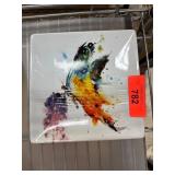 Dean Crouser Butterfly Design Glass Plate