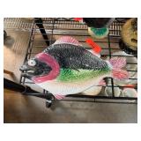 Hand-Painted Fish-Shaped Majolica Platter