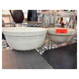 2 Stoneware Mixing Bowls with Comfort Food Motif