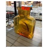 Blenko Amber Glass Textured Vase