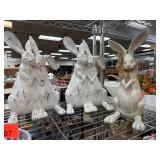 Decorative White Rabbit Figurines