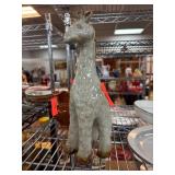 Ceramic Standing Giraffe Figurine With Glazed Fini