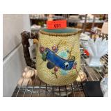 Antique English Majolica-Style Pitcher with Floral