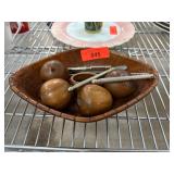 MultiProducts Wooden Tray and Apple-Themed Decor S