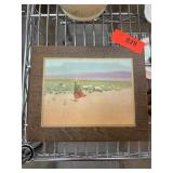 Wood-Framed Pastoral Print Artwork