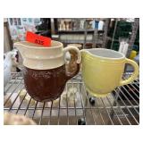 Ceramic Pitchers in Brown and Yellow