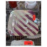 Gary McCloy Ceramic Square Plate with Stripes