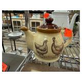 Country Road Ceramic Teapot with Rooster Design