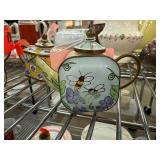 Hand-Painted Ceramic Bee-Themed Teapot