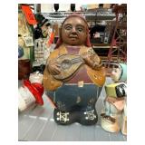 Hand-Painted Ceramic Figurine of Woman with Mandol
