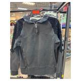 Lululemon Black Quarter-Zip Pullover with Floral D