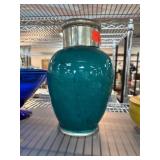 Serghini Pottery Morocco Green Glazed Vase
