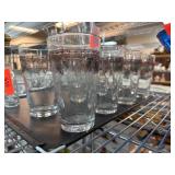 10 Glass Tumblers with Metallic and Floral Accents