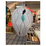 Handmade Ceramic Vase with Multicolor Designs