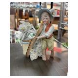 Antique German bisque boy vase figurine