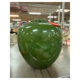 Green Ceramic Vase with Marking ï¿½Japanï¿½