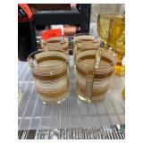 4 Georges Briard Striped Tumblers