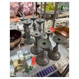 8 Pewter Candlesticks in Two Sizes