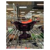 Amethyst Glass Pedestal Compote Bowl