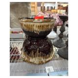Roseville Pottery Brown Drip Glaze Bowls