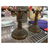 Heavy antique brass bases