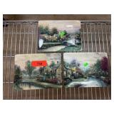 Three Thomas Kinkade Decorative Plates