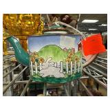 Hand-Painted Ceramic Teapot With Bunny Design