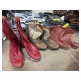 Mixed-Sized Leather Boots