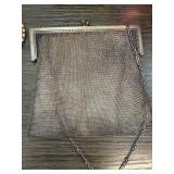 Vintage Nickel-Plated Mesh Purse with Chain Handle