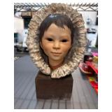 Cybis Porcelain Sculpture of Inuit Youth Large