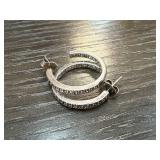Sterling Silver Ins & Outs Hoop Earrings
