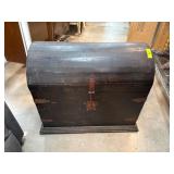 Wooden Domed Trunk with Iron Hardware