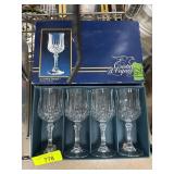 Four Cristal dï¿½Arques Longchamp Wine Glasses