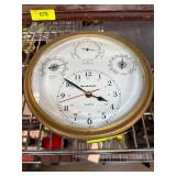 Brookstone Quartz Wall Clock with Weather Instrume