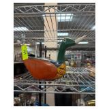 Hand-Painted Wooden Duck Decoy Sculpture