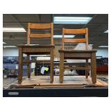 Small Wooden Ladder-Back Chairs