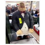 Large Chef Figurine Sculpture in Tuxedo