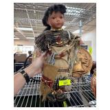 Native American-Inspired Porcelain Doll in Traditi