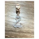 Sterling Silver Pendant w Open Heart Design